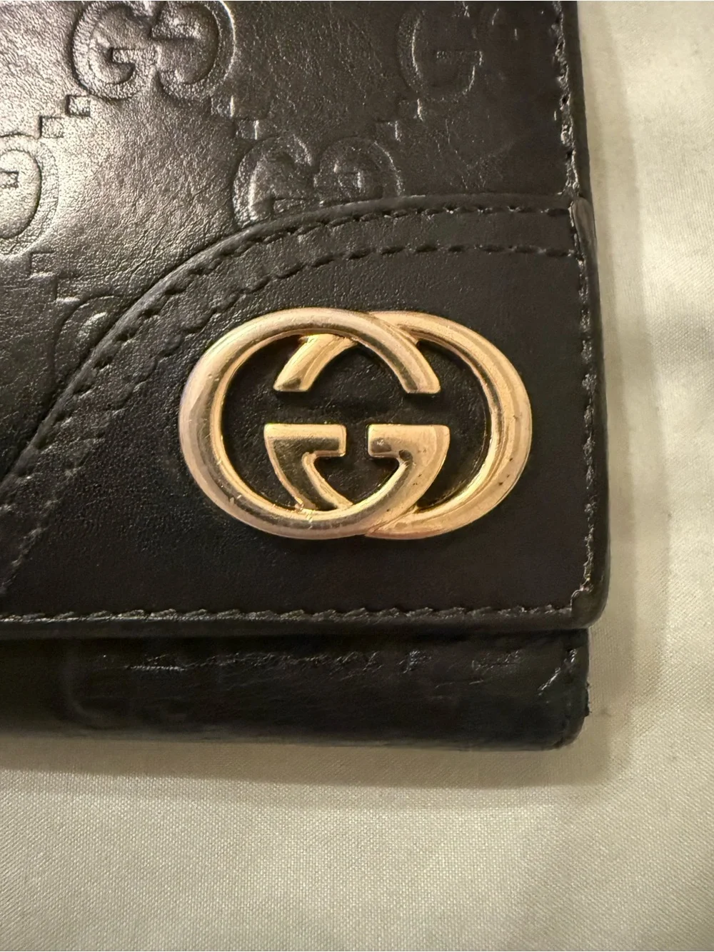 Gucci Black Guccissima Leather Wallet-COA